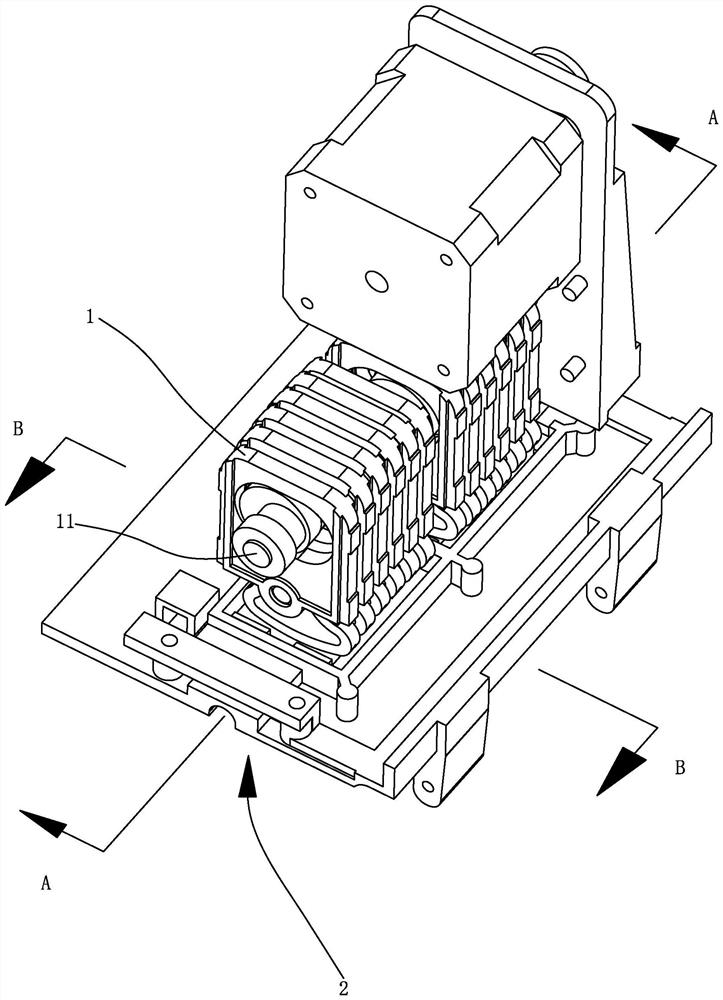 Sliding shoe pair extrusion device of peristaltic pump and peristaltic pump