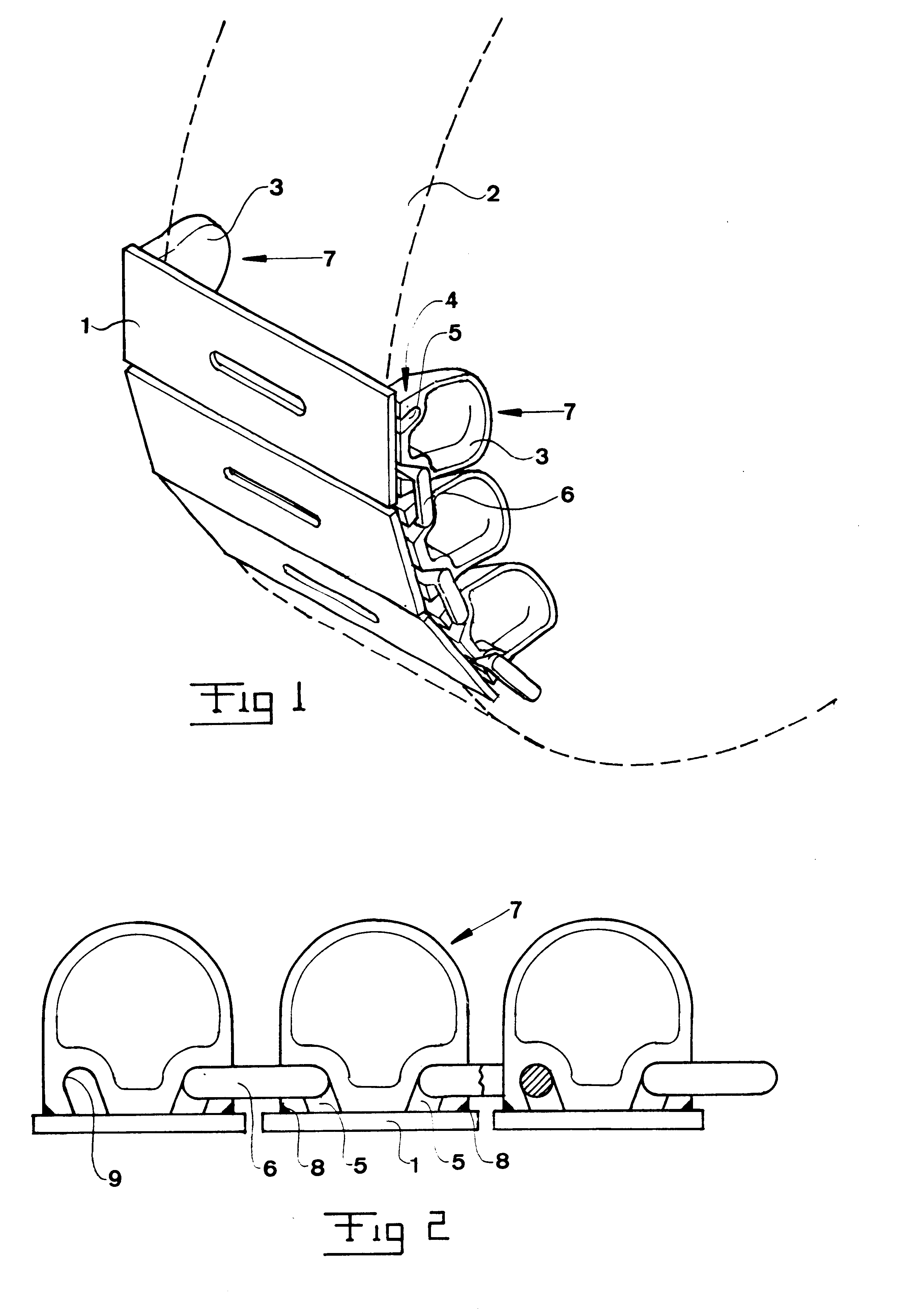 Band device for vehicle wheels