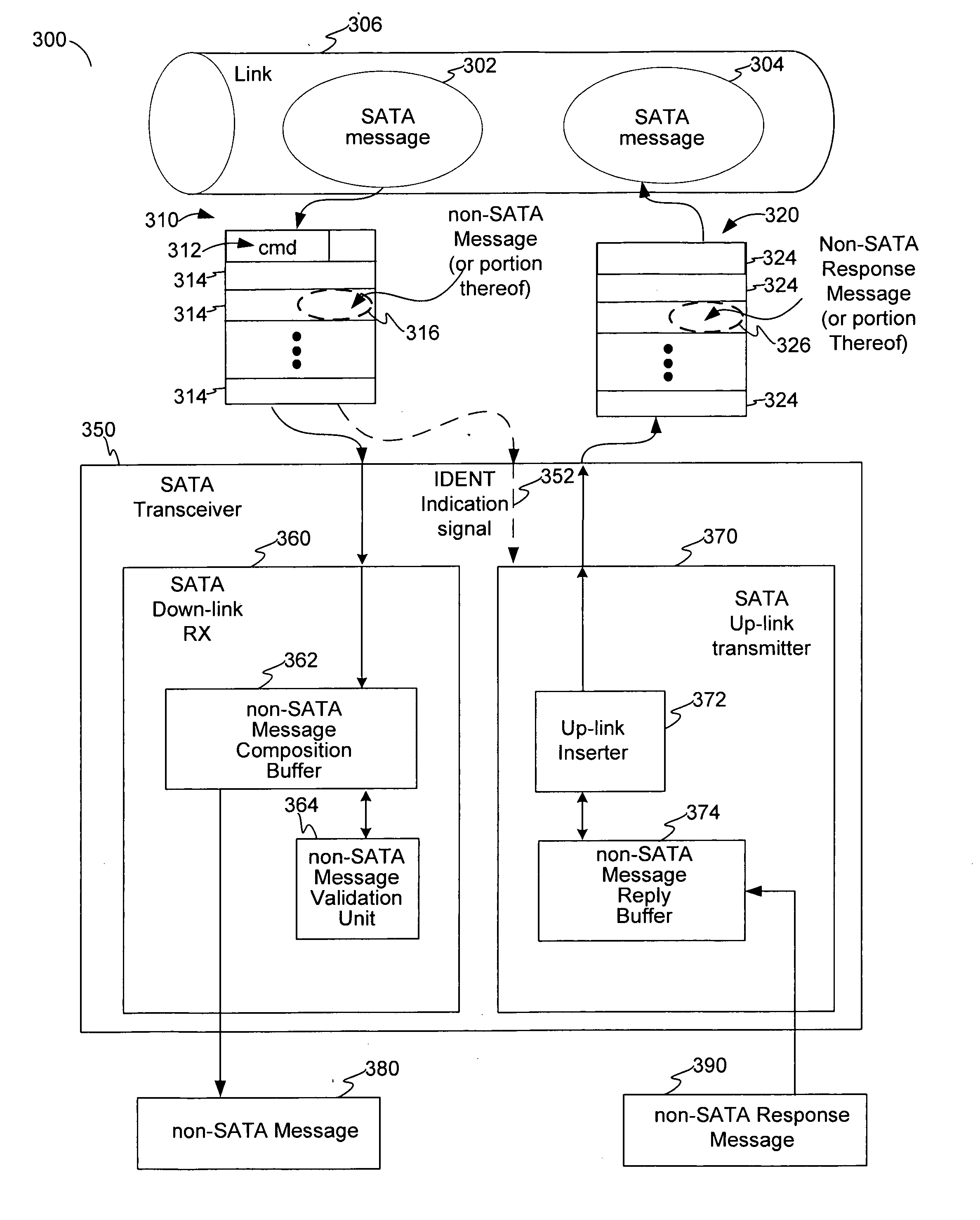 Covert channel for conveying supplemental messages in a protocol-defined link for a system of storage devices