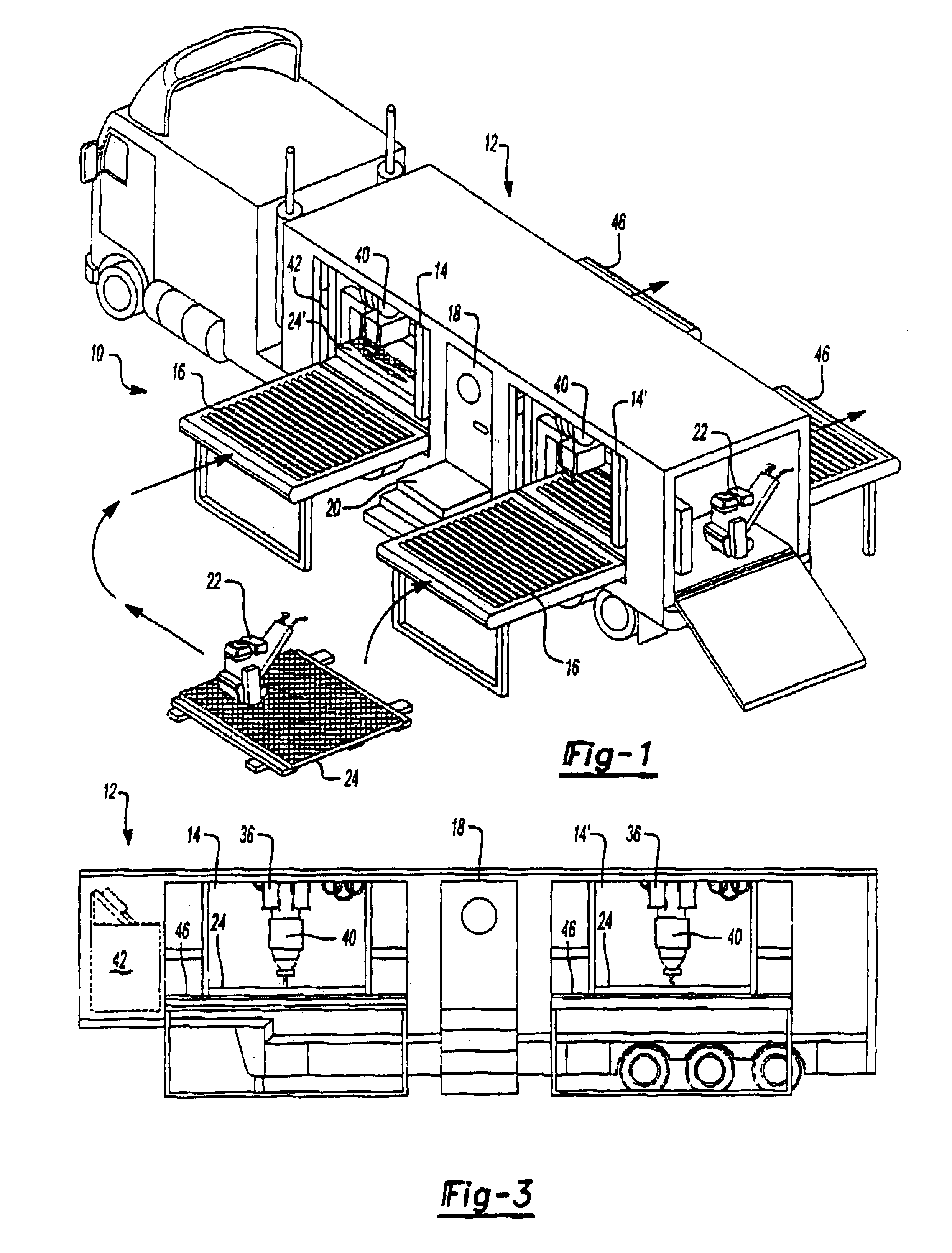 Portable manufacturing facility for manufacturing anti-slip flooring and method of manufacturing