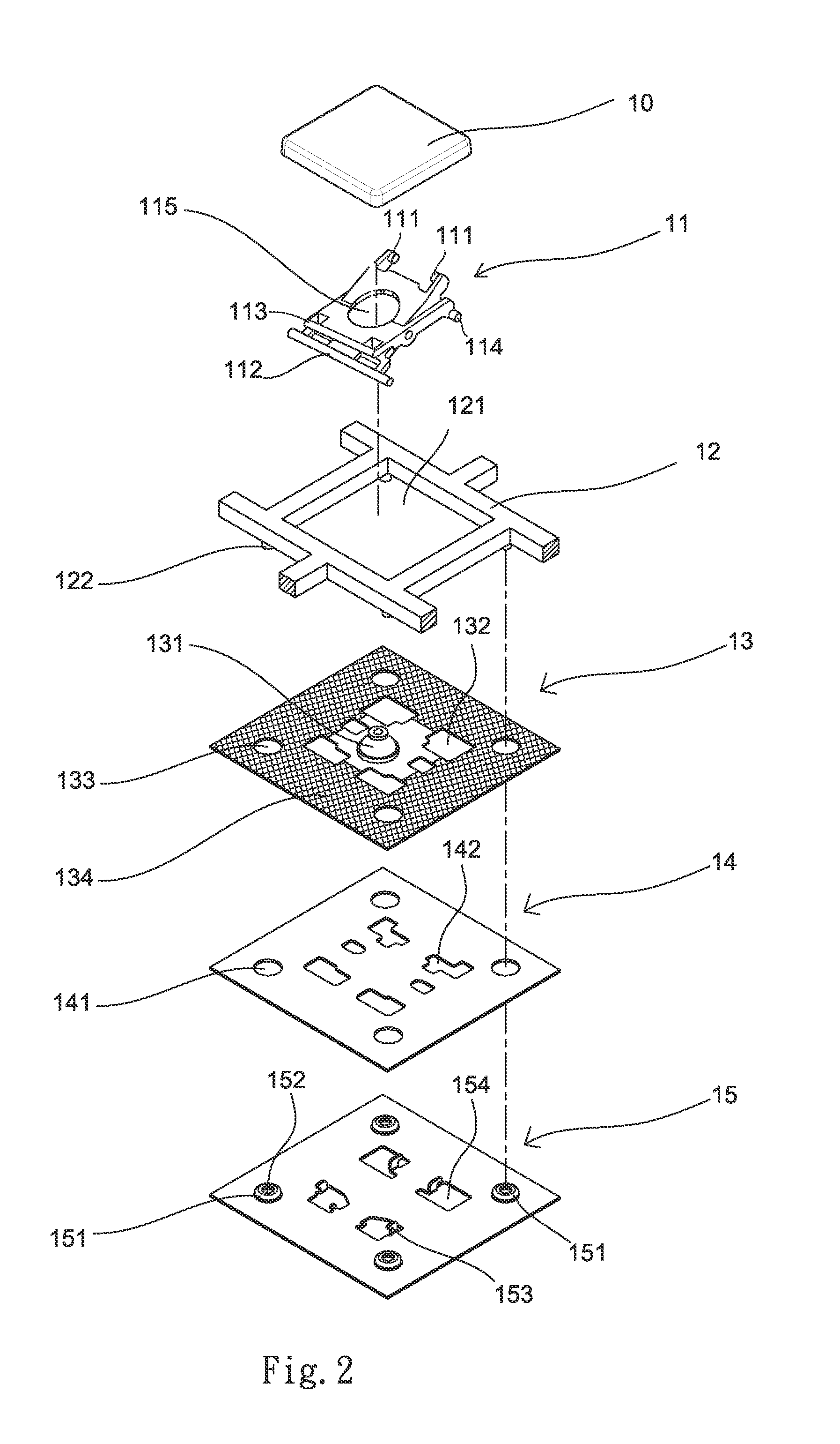 Back lighted membrane keyboard with parts being secured together by subjecting to ultrasonic welding