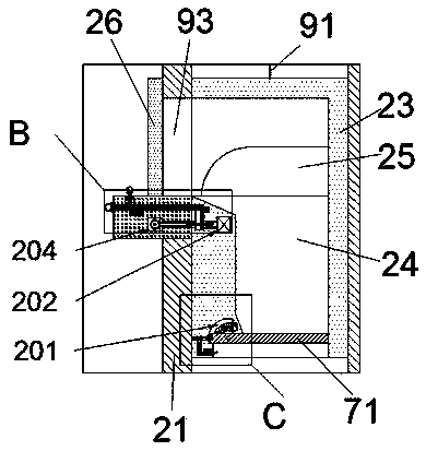 A sorting and conveying device for high-rise domestic waste