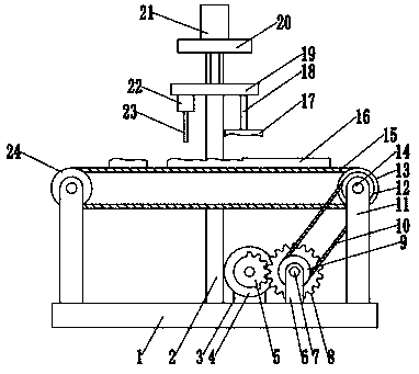 Full-automatic rice cake printing and cutting-off device