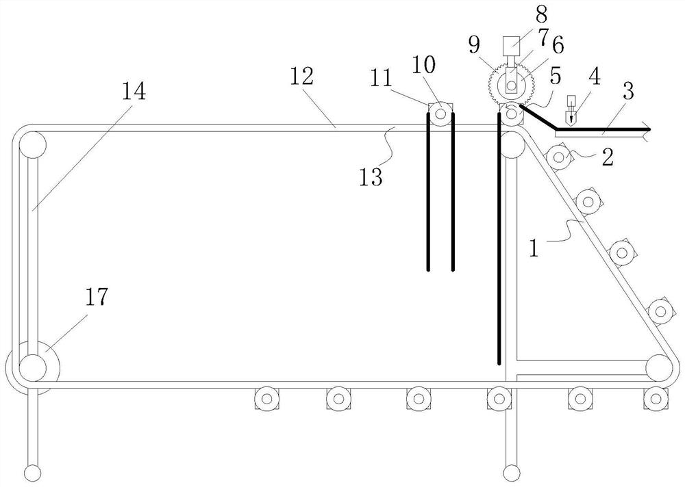 An integrated device of a vermicelli racking mechanism and a drying rack