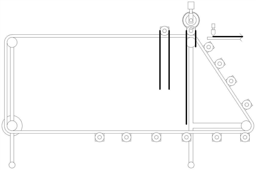 An integrated device of a vermicelli racking mechanism and a drying rack