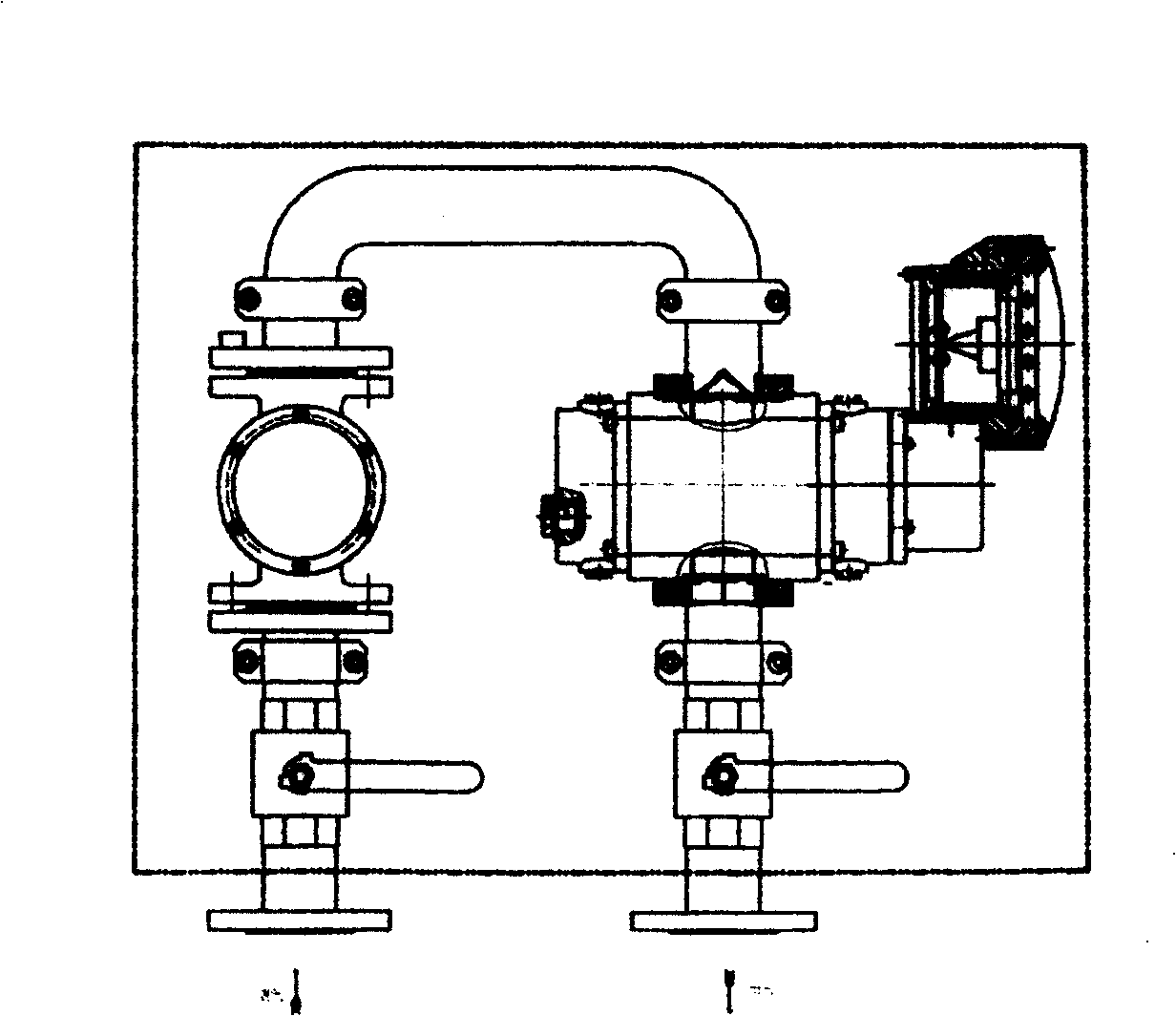 Gauging box of Roots gas flowmeter