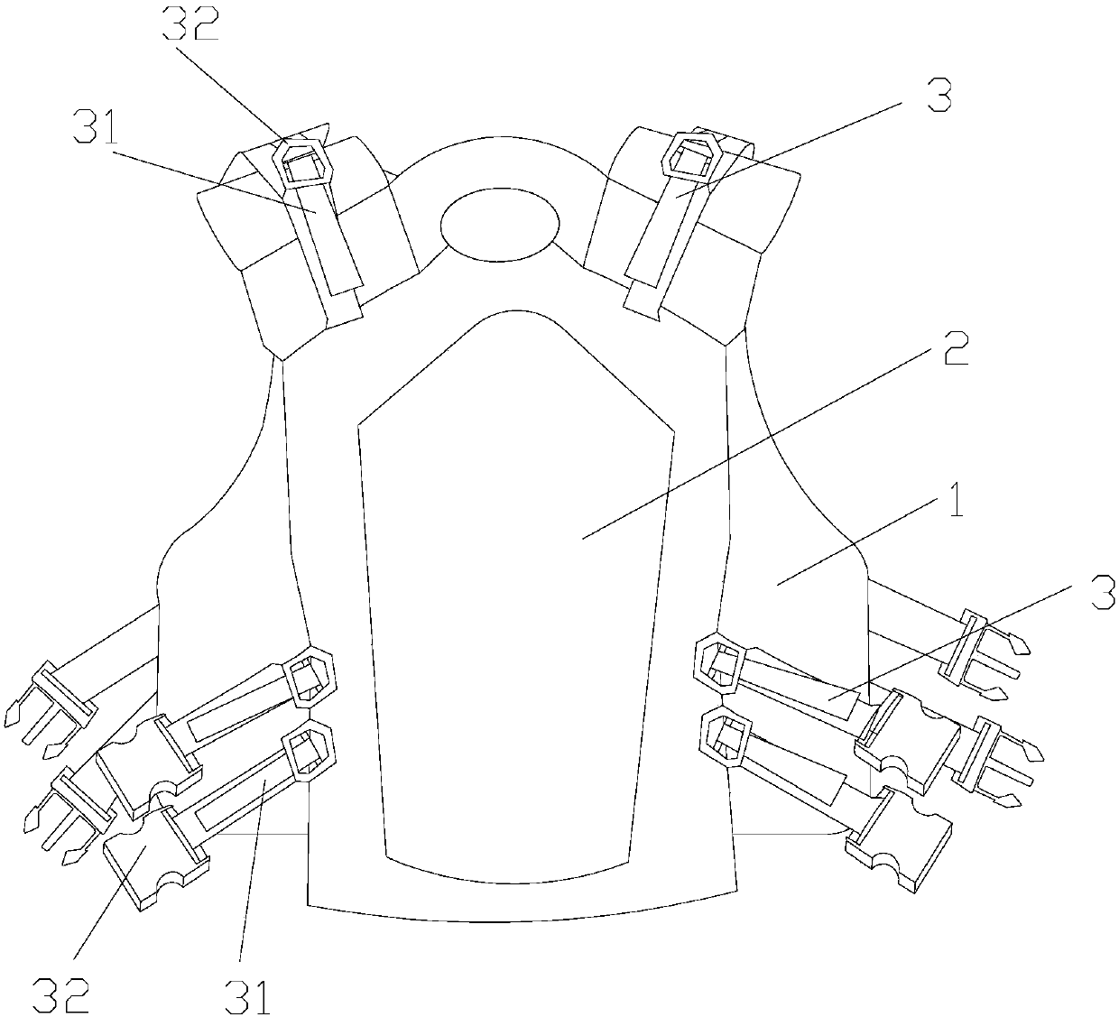 Tightness-adjustable magnetic tool vest