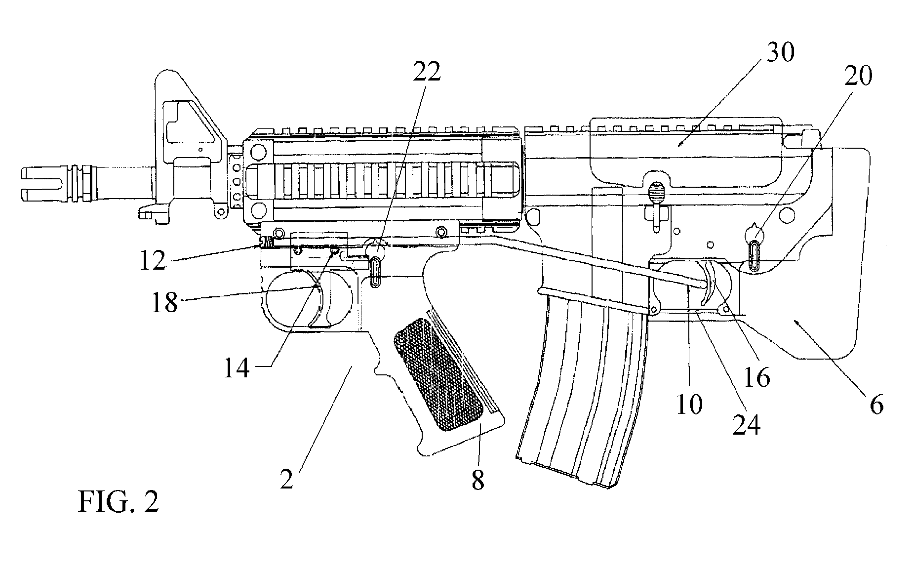 Forward rail mounted trigger module