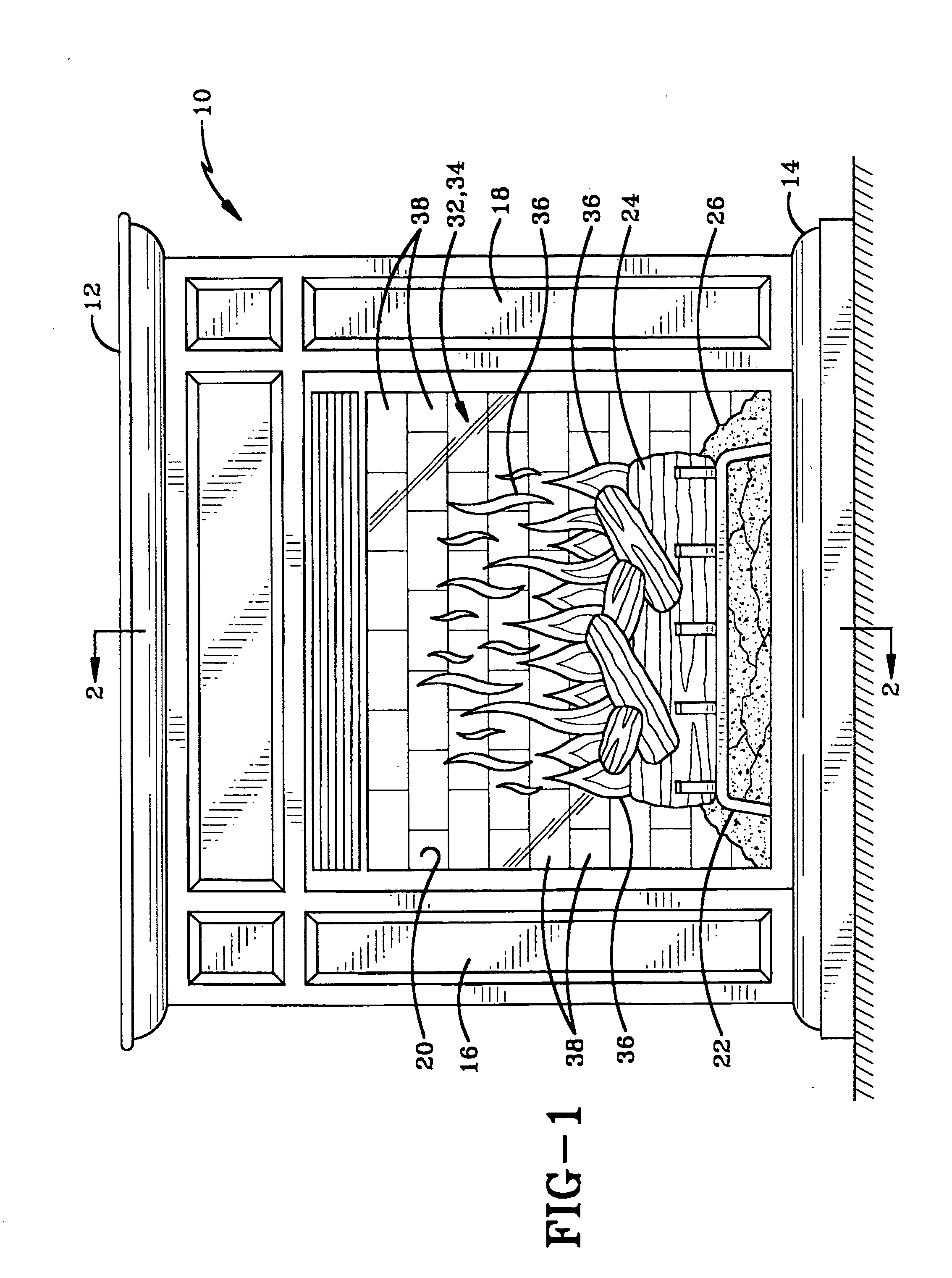 Panel for use in electric fireplace and fireplace incorporating the same