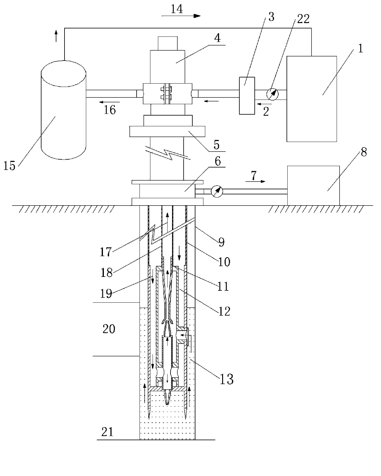 Concentric-tube pulverized coal discharging system and method for coal-bed gas well
