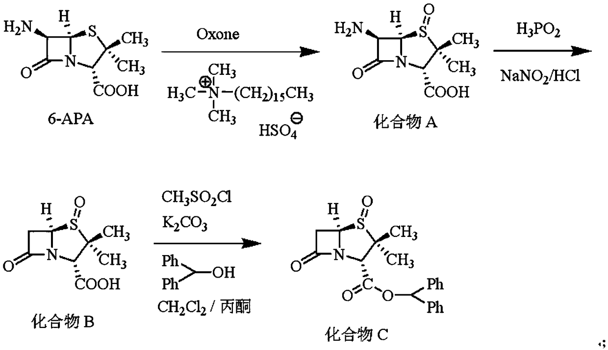 A kind of synthetic method of tazobactamic acid