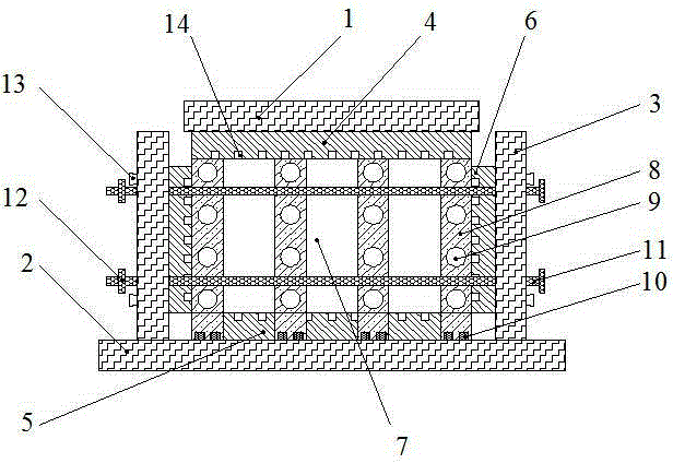 Long-term bearing test monitoring device for large-size cuboid coal and rock sample