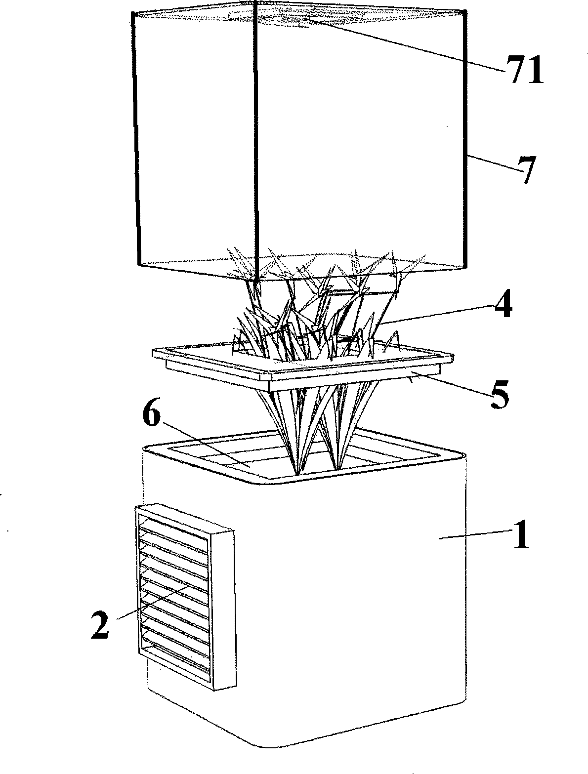 Ecological air-cleaning system and cleaning method