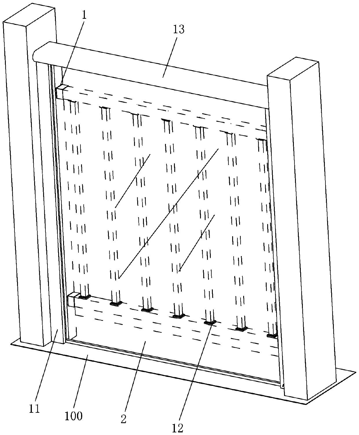 Fireproof guardrail