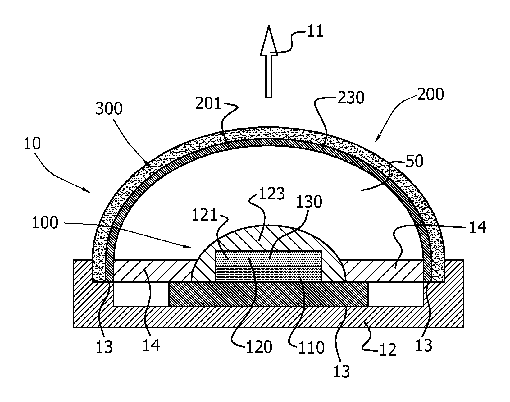 Illumination device with remote luminescent material