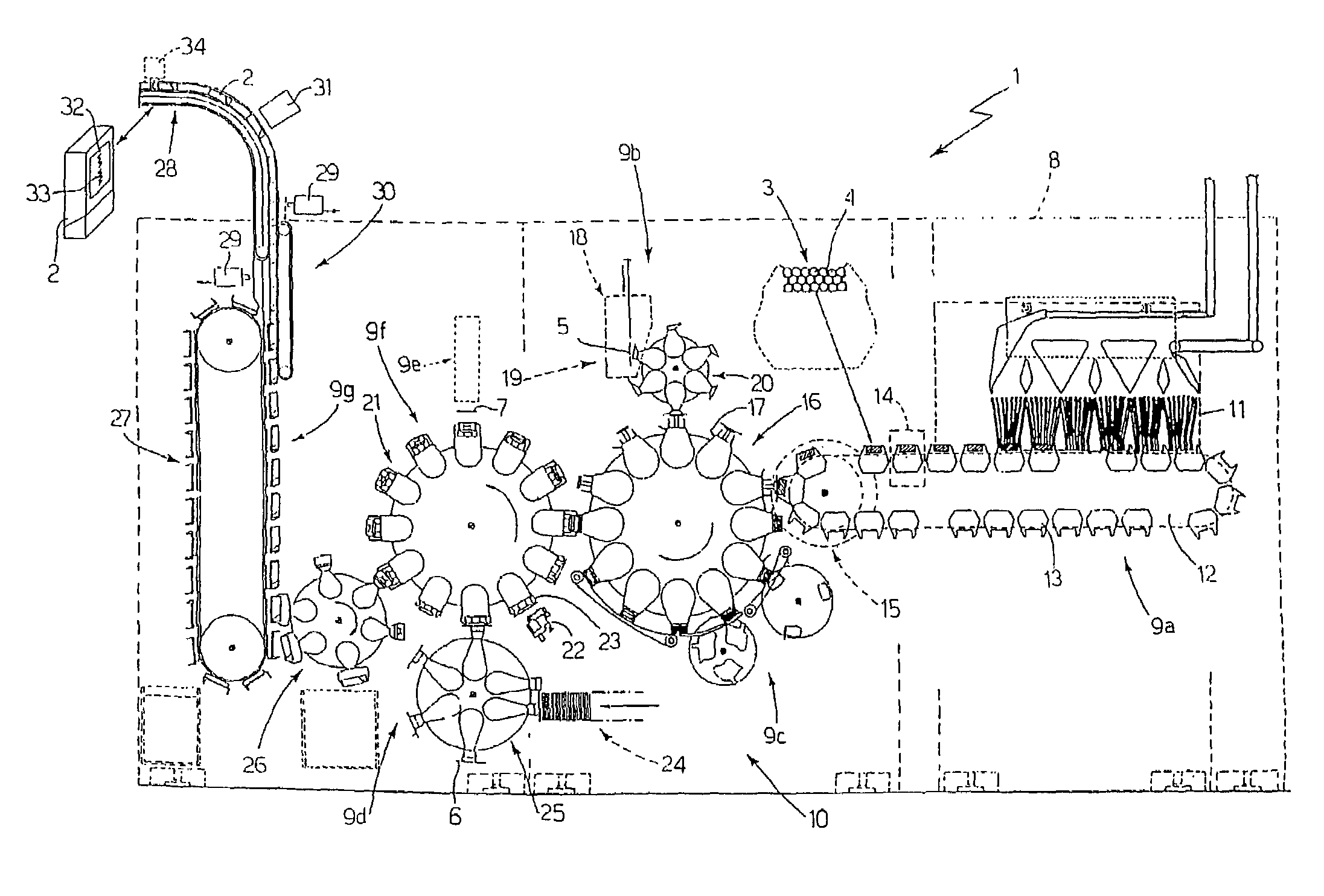 Method of making a brand change on an automatic production system for processing tobacco articles
