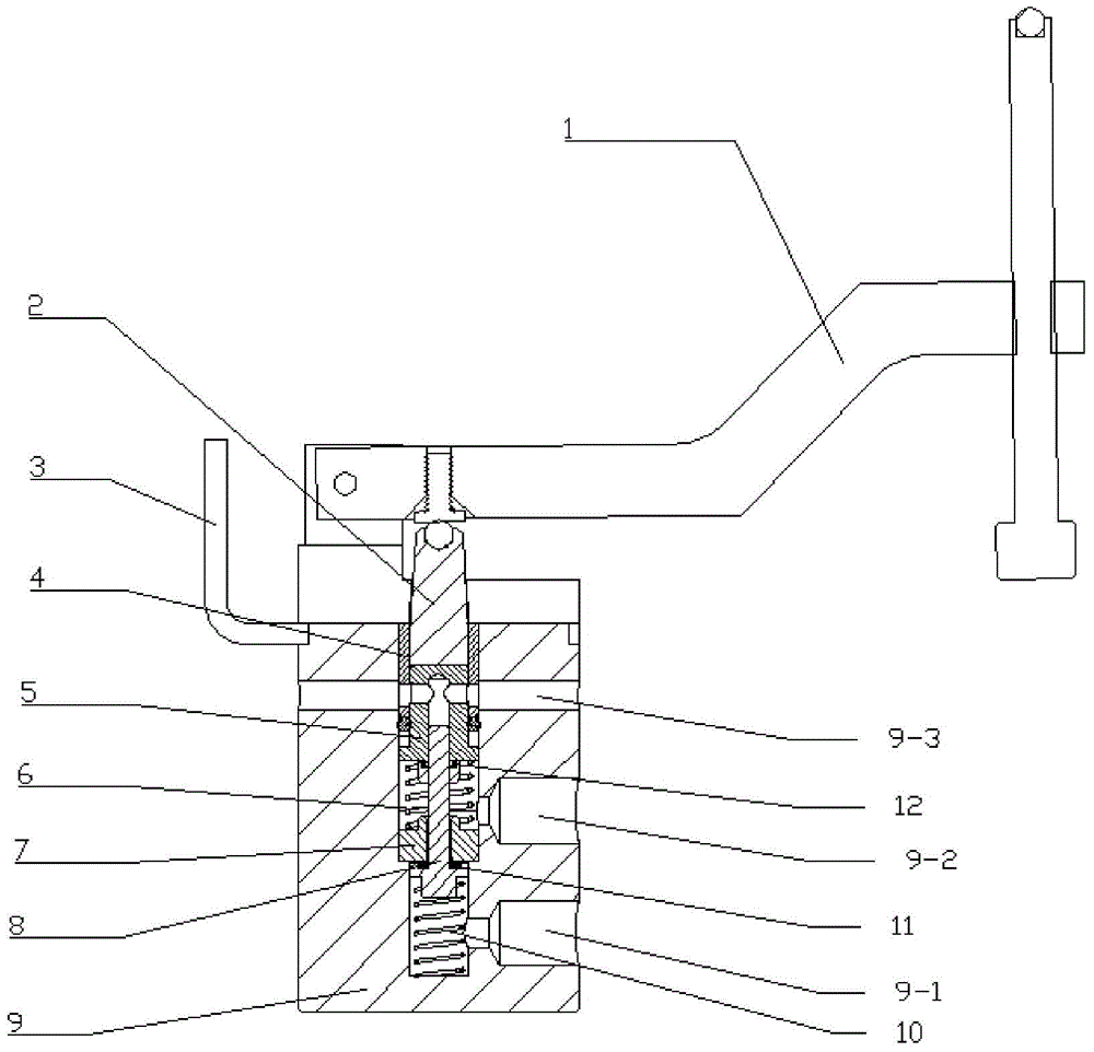Automatic height adjustment valve of optical vibration isolation platform