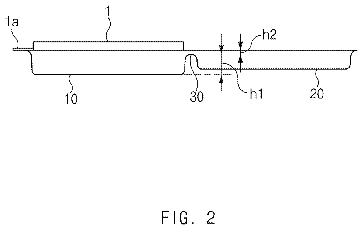 Pouch for secondary battery and die for forming the same