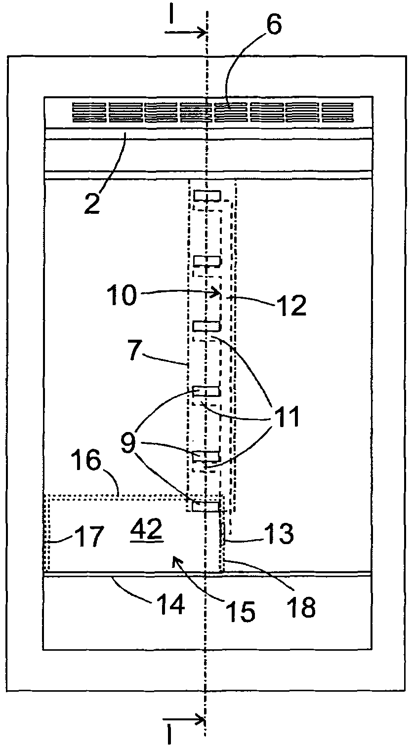 Cooling device with bottle cooling function