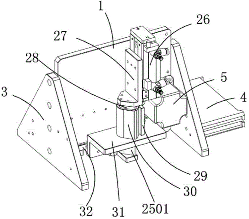 Automatic material separating mechanism of cam