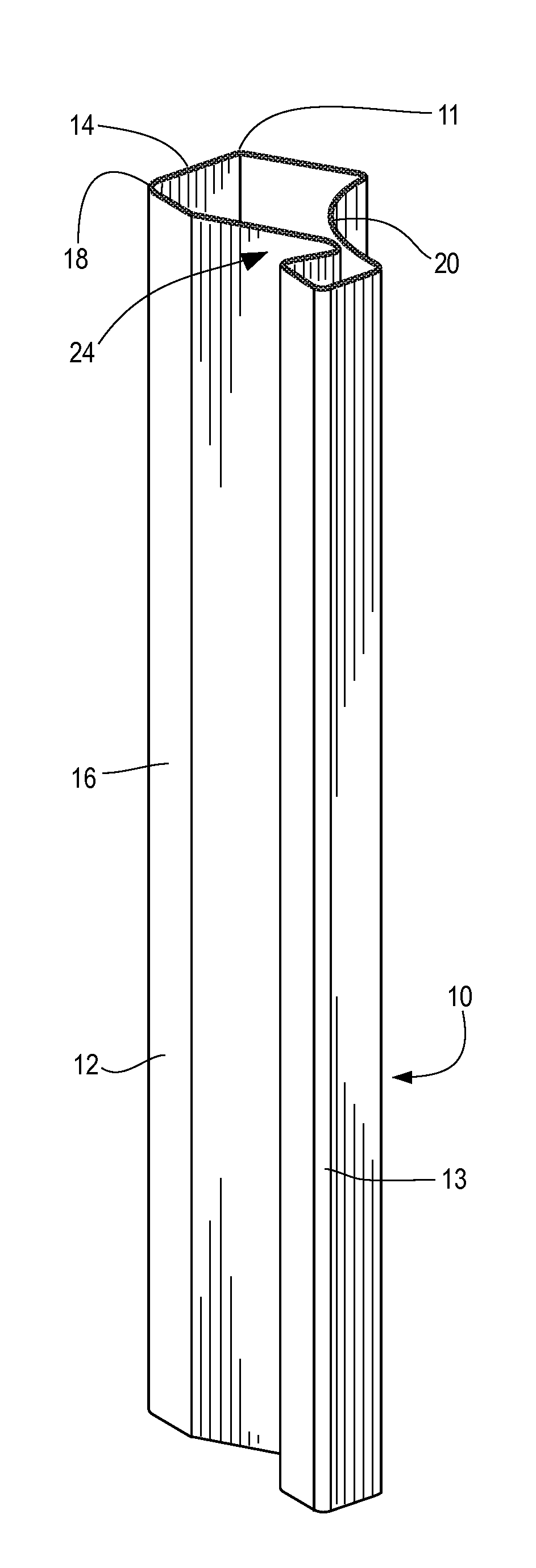 Corner post for use with an article having a contoured vertical edge