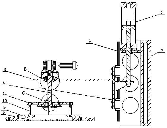 Upper disc device of double-side grinding machine