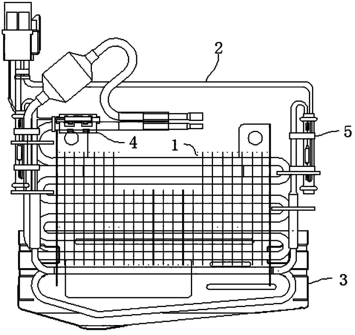 Domestic refrigerator freeze evaporator integrated assembly device