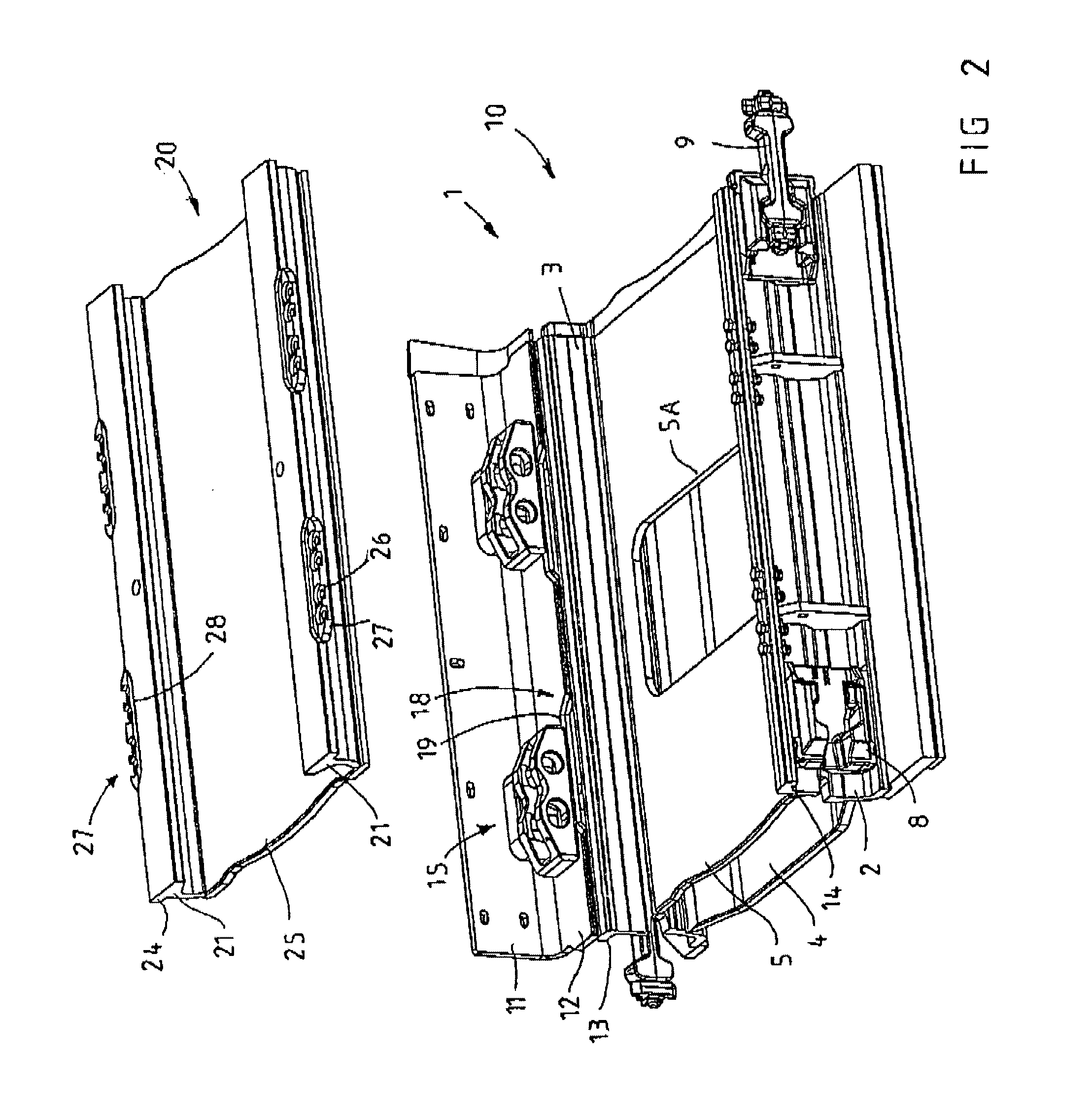 Conveyor pan with changeable trough, and a changeable trough