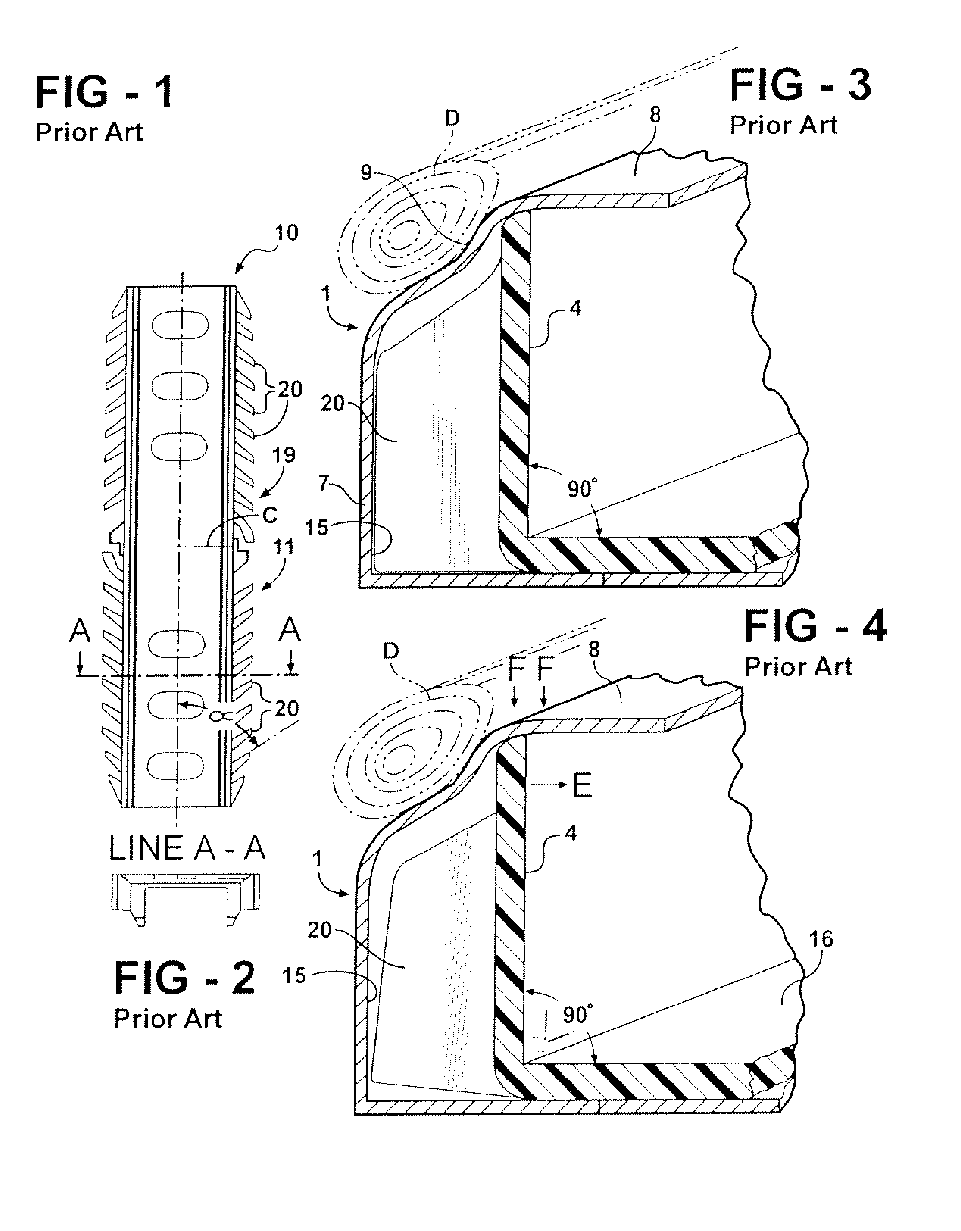 Hollow profile conforming U-shaped connector