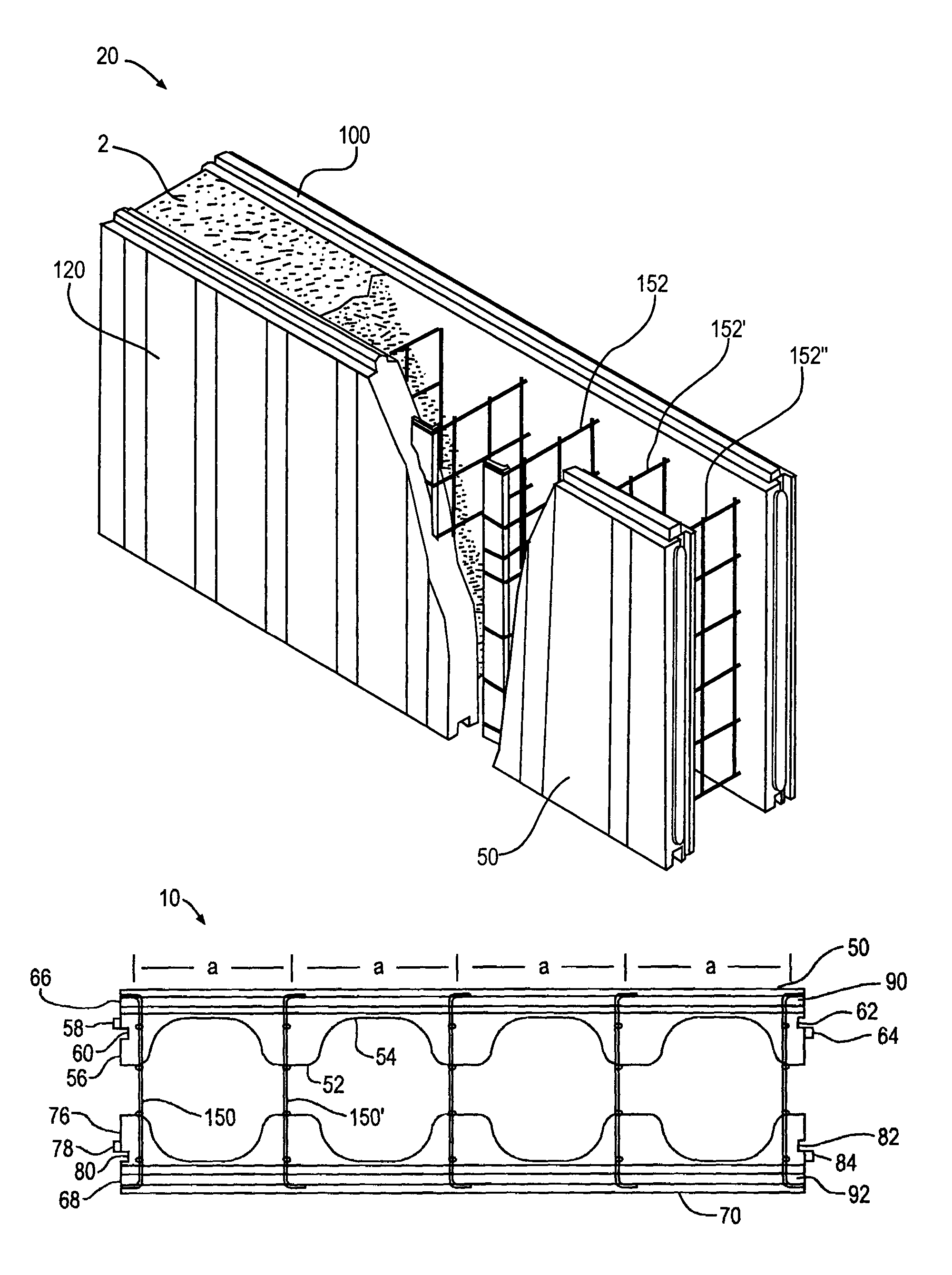 Isulated concrete form having welded wire form tie
