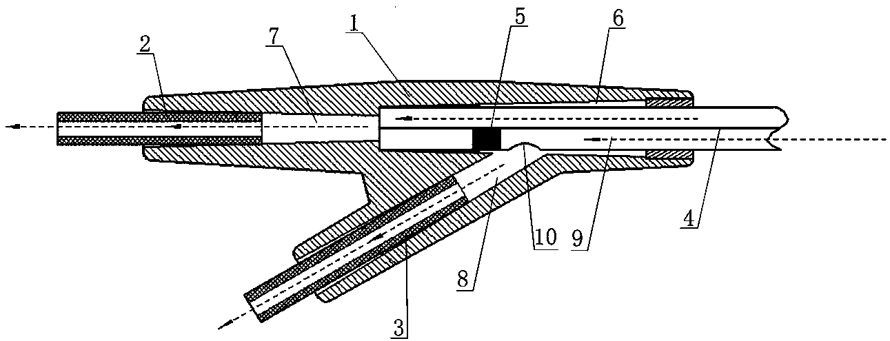 Double-cavity urethra piezometer tube connecting device and connecting method