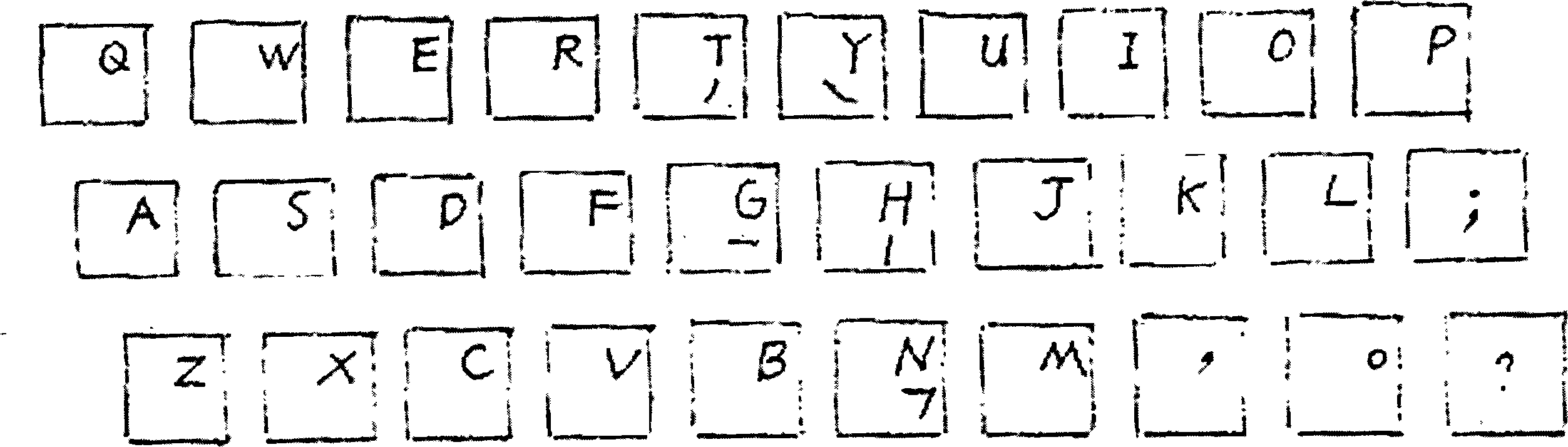 Chinese-character input method and its corresponding keyboard