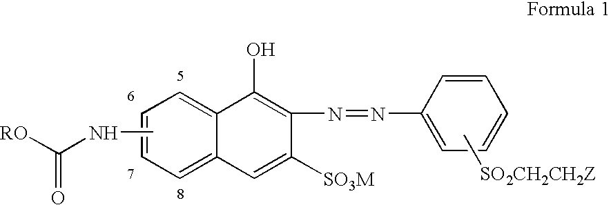 Reactive orange dyes containing vinyl sulfones