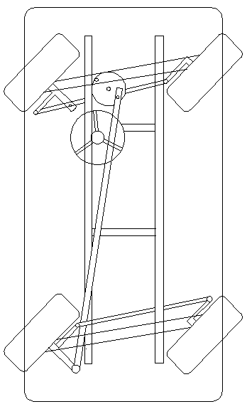 Four-wheel-direction motor vehicle frame