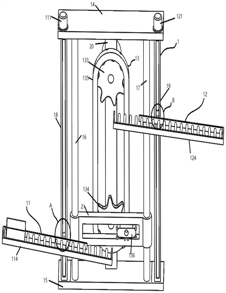 Aluminum material vertical lifting device capable of adjusting lifting height
