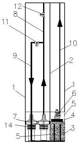 An underground self-elevating filter device