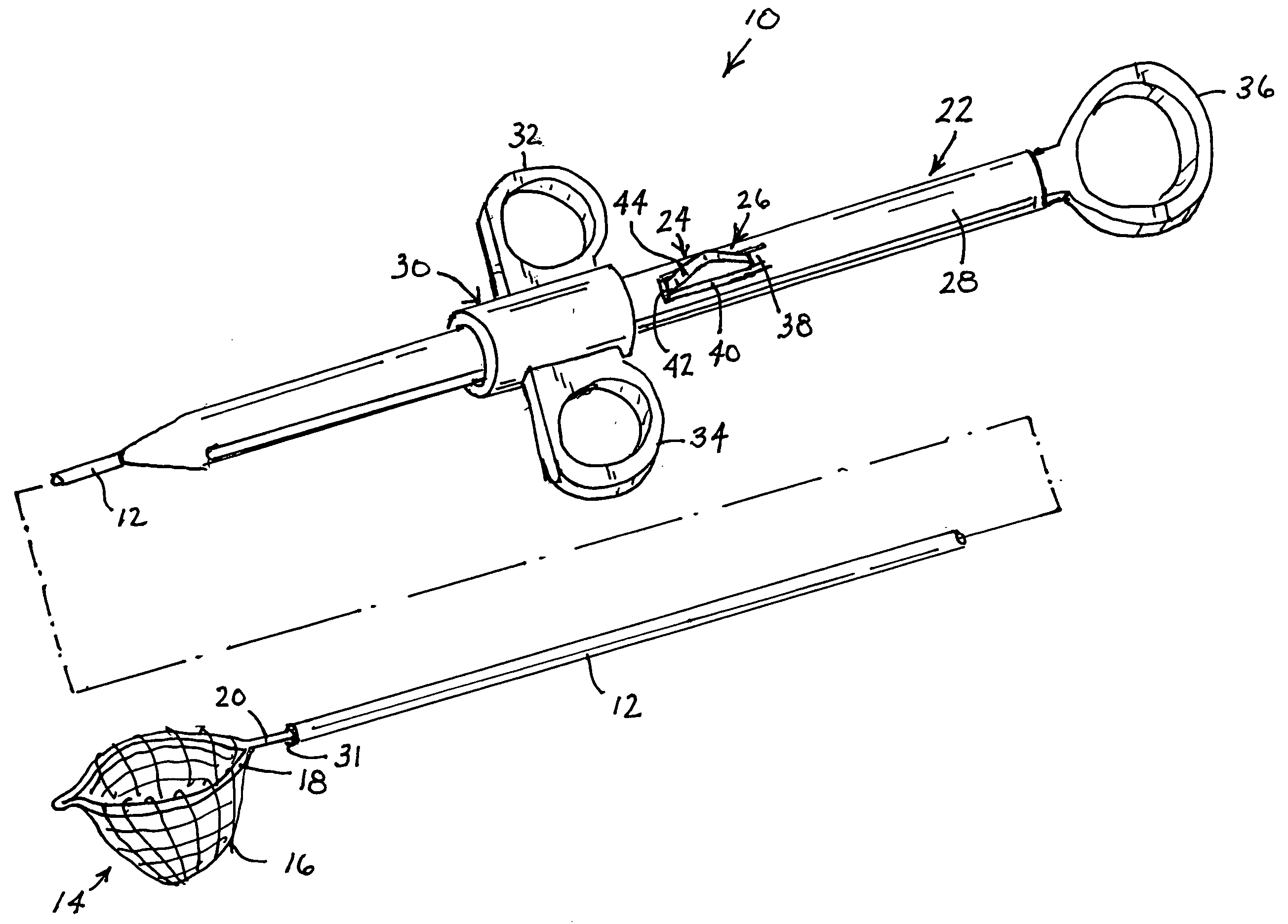 Medical instrument with stop motion override and associated method