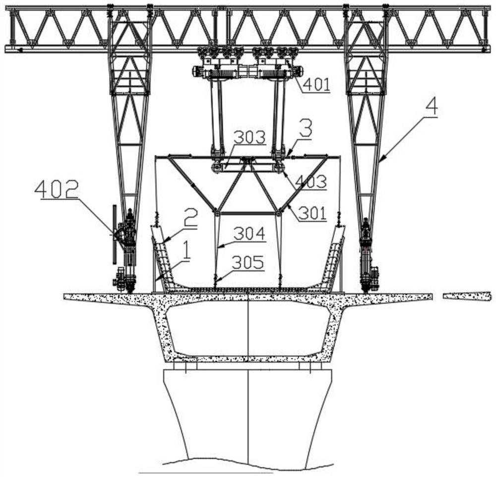 An integral hoisting device and method of using variable curve cast-in-place beam bottom web reinforcement