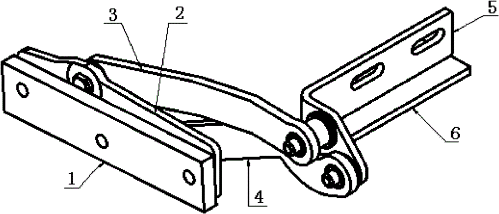 Novel four-link hinge assembly