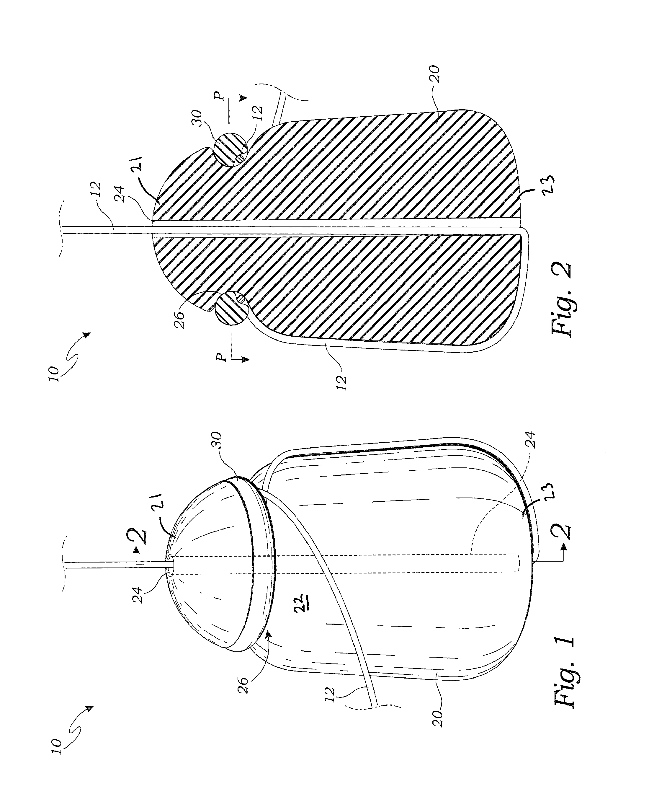 Fishing device and method of attachment to a fishing line
