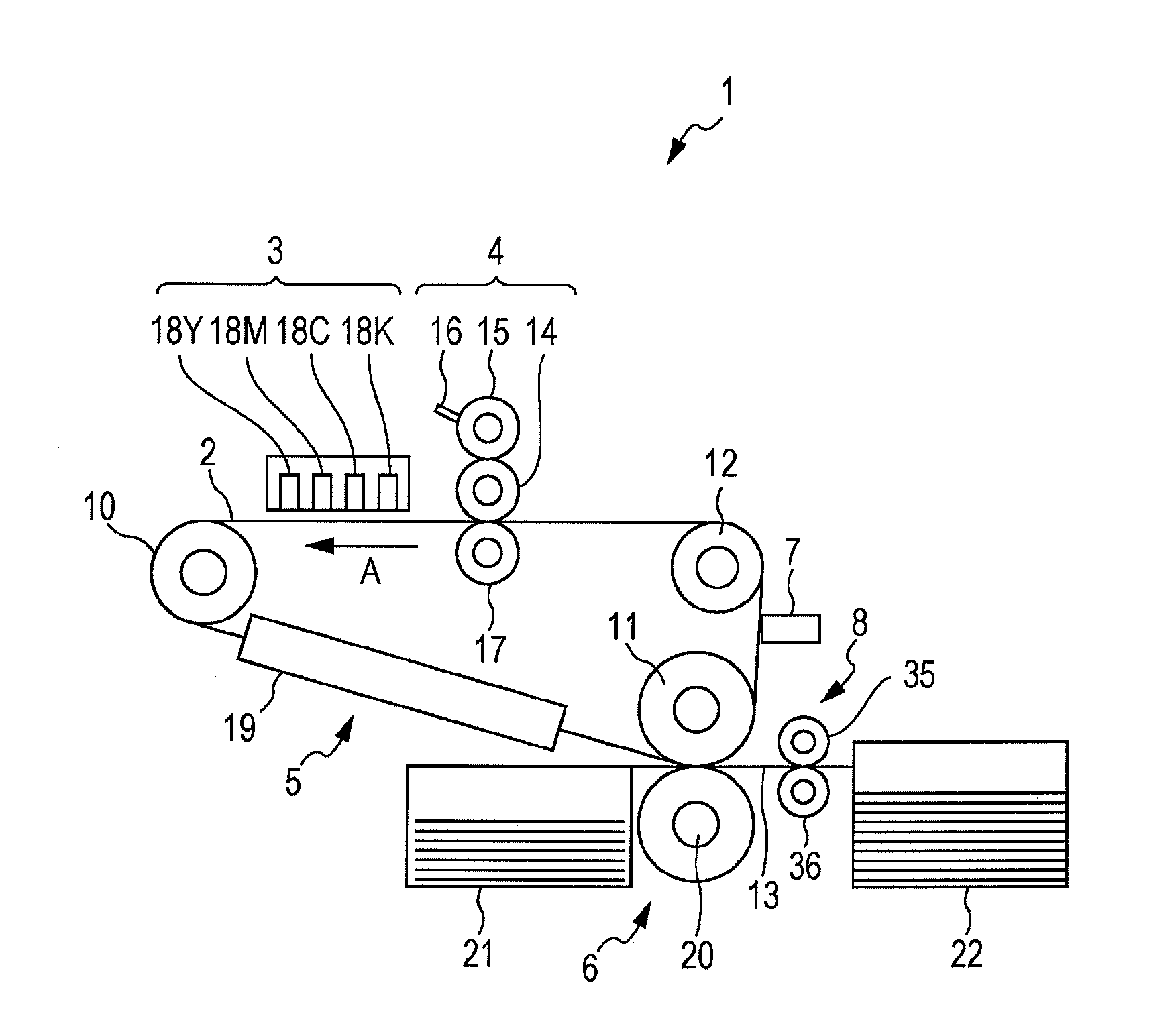 Transfer ink jet recording method