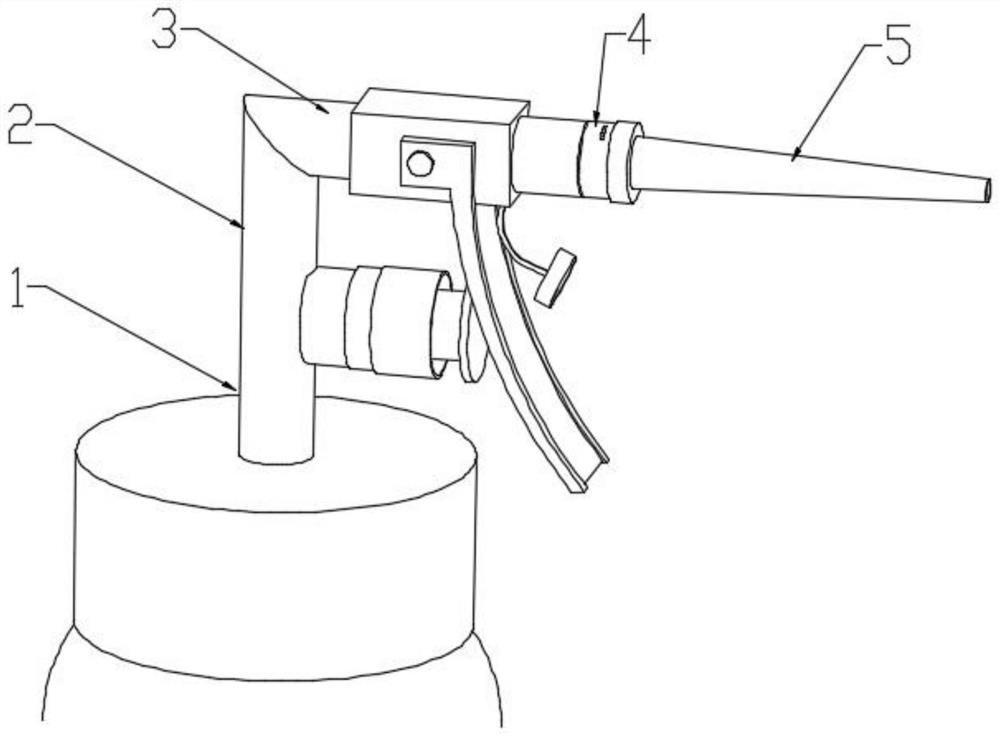 Efficient assembling equipment for sprayer assembly of flusher
