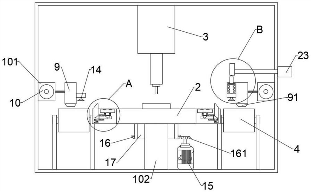 Automatic material taking and placing mechanism of engraving and milling machine