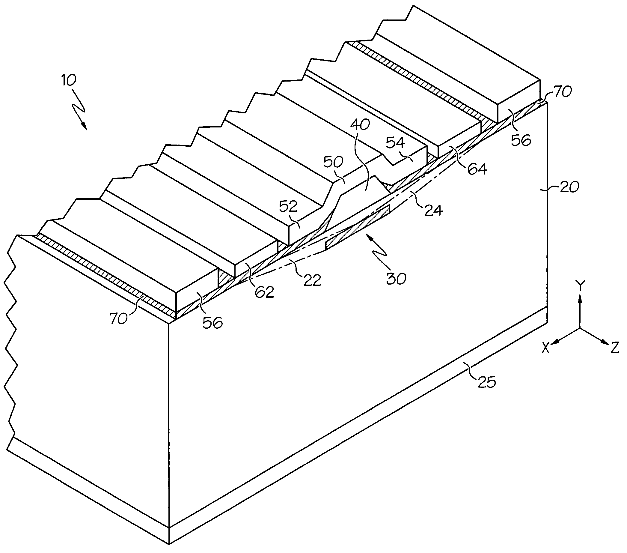 Semiconductor laser micro-heating element structure