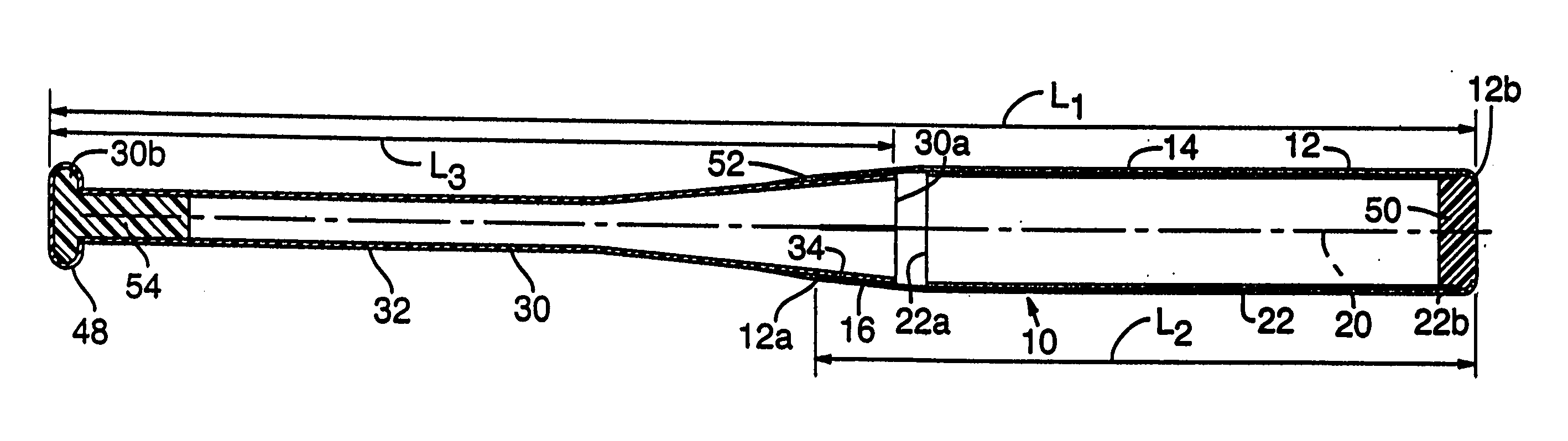 Bat having a flexible handle