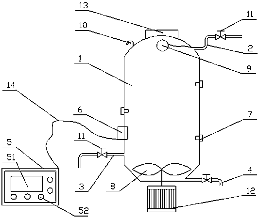 Water tank automatic cleaning device