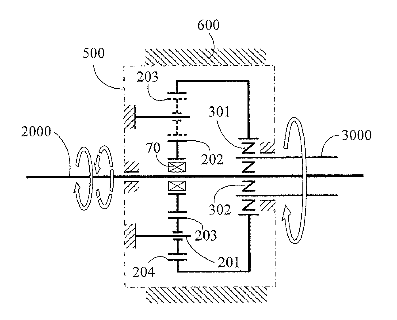 Clutch type reversible transmission bicycle with bidirectional input and one-way output