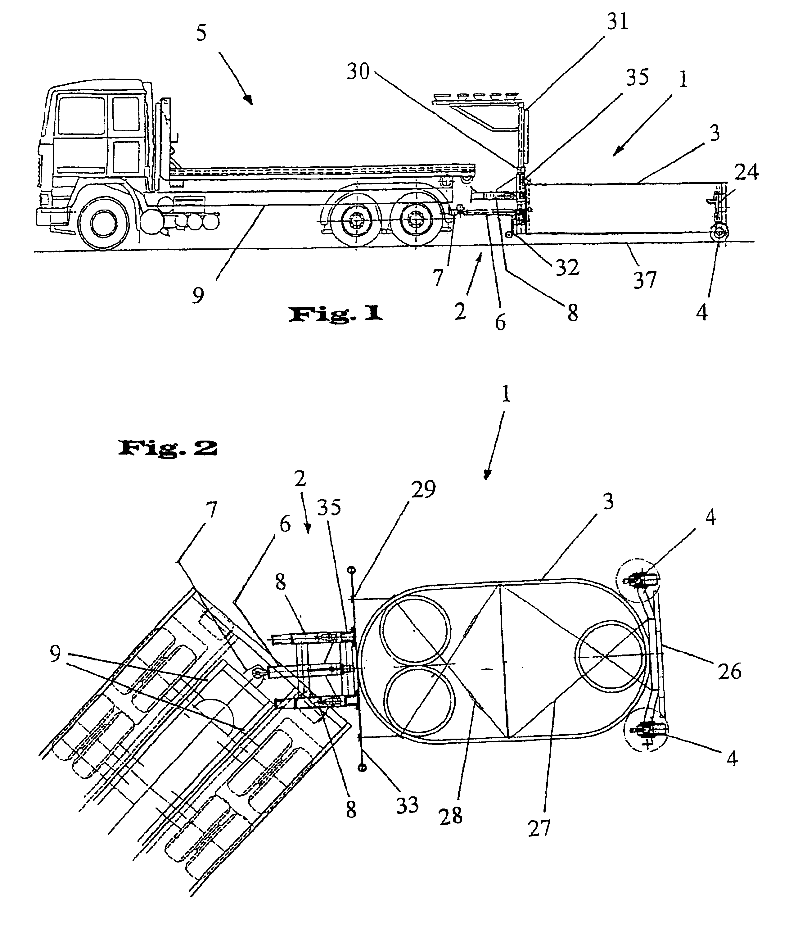 Crash attenuator for vehicle and method for transporting such attenuator