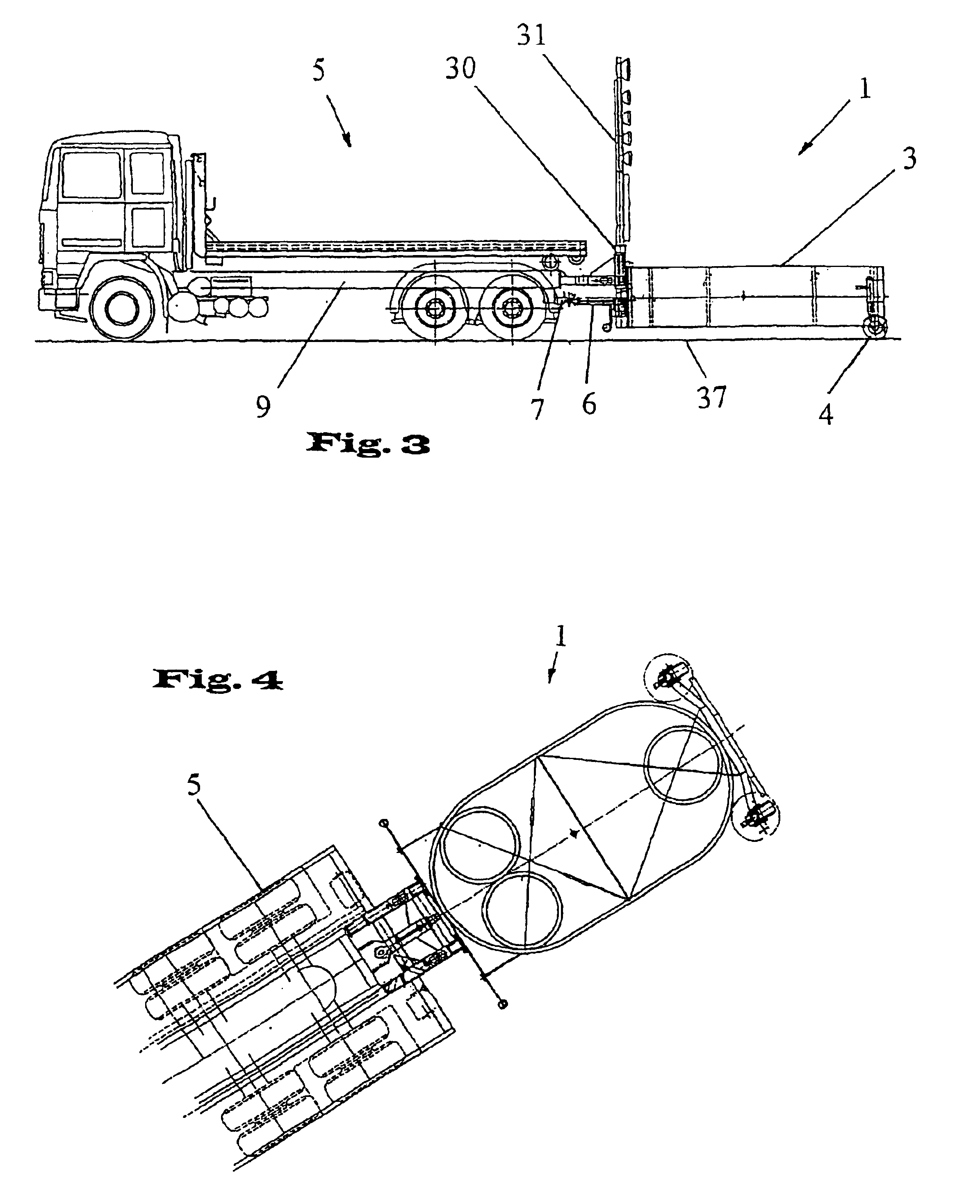 Crash attenuator for vehicle and method for transporting such attenuator