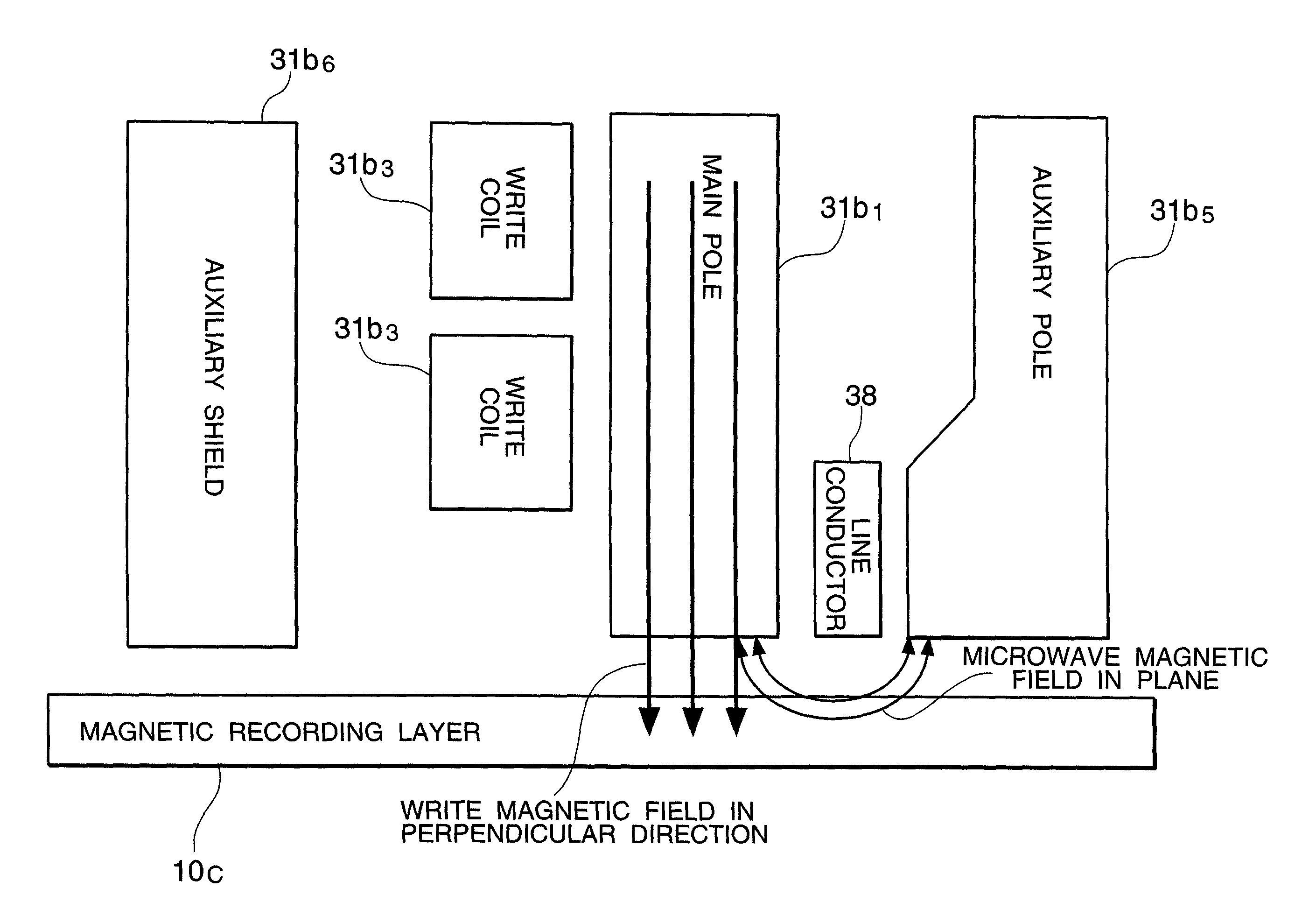 Magnetic recording apparatus provided with microwave-assisted head